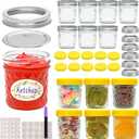 Mason Jars 6 OZ,16 PACK Glass Canning jars With Lids,Small Mason Jars For Jelly,Jam,Honey,Wedding Favors,Shower Favors
