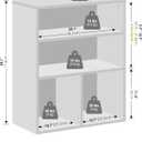 Furinno Reed Closet Organizers and Storage, 3-Tier Closet Organizer, Open Shelf Closet Storage, for Wardrobe, Bedroom, Living Room, White