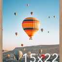 JCJMY 16"x23" Picture Frame Rustic Brown for Poster Photo Picture, Horizontal and Vertical Formats for Wall Hanging, 16"x23" Wall Gallery Poster Photo Frame for 15 by 22 Photos Posters,Rustic Brown