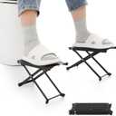 Foldable Toilet Stool - Portable Travel Poop Stool for Toilet, 7" and 9" Adjustable Heights, Improve Bathroom Posture and Comfort