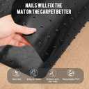 Uross Carpet Protector for Pets -3.6FT Black Round Corner Plastic Under Door Cat Carpet Protector for Doorway, Anti Cat Scratch Carpet Protector Mat, Stop Cats from Scratching