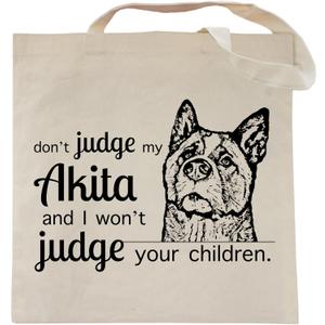 Pet Studio Art Don't Judge My Dog Tote Bag