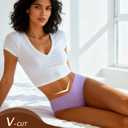 Memouniva Seamless Thongs for Women Sexy V-waisted No Show Thong Stretch Breathable Ladies Panties Underwear 6 Pack