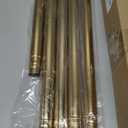 Shower Curtain Rod 36-84 Inches (3-7ft) Non Rust Adjustable Shower Rod Spring Tension Non Slip No Drilling Stainless Steel Shower Rods for Bathroom Window (Brushed Gold)