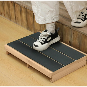 CroBlissful 3.5" Wooden Platform Step Stool,24" Platform with Non Slip Rubber Stepping Surface for Adults & Elderly Bed Steps Wooden Mobility Stepping Stools for Bedroom, Bathroom, Kitchen, Garden