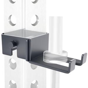 Olympic Barbell Holder for 3x3inch Power Racks, Rack-Mounted,No Tools & No Screws Required  Heavy-Duty Steel barbell Storage , Protect The Barbell Bar With Protective Padding, Saves More Space,Tool-Free Install.Vertical Barbell Holder