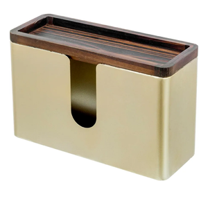 MyGift Gold Paper Towel Holder - Wall Mounted Paper Towel Dispenser & Bathroom Napkin Holder