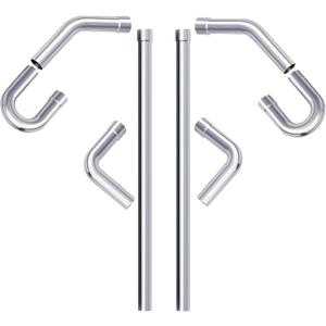 A-KARCK Mild Steel Mandrel Bends 8 Pcs, 2.5 Inches Mild Steel DIY Custom Exhaust Tubing Pipe Straight & U-Bend Kit, Universal Fit