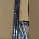 Black Curtain Rods No Drilling-Adjustable No Drill Curtain Rods for Windows 36-88" with Adhesive Brackets for Bedroom Apartment Renter Friendly,5/8" Small French Door Sash Rod Easy Install