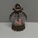 Snow Globe with Snowman Family, Light Up Christmas Snow Globes with Music Timer - USB Plug or Battery Operated Glitter Globe Indoor Christmas Decorations