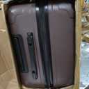 LIGHT FLIGHT Luggage Sets 3 Pcs Suitcase with Wheels,20"/24"/28",Brown, 3-Piece Set-20 Inch/24 Inch/28 Inch