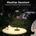 UME 3 Pack Cordless Table Lamp, Battery Operated Lamp - Portable Waterproof Rechargeable Table Lamp w/ 3 Color Temps & Stepless Dimming for Dinner, Desk, Cafe, Outdoor (Black)
