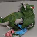 7Pcs Giant Green Dragon Plush Toy Set, 21.7" Big Mother Dragon Stuffed Animal with 4 Babies & 2 Eggs, Stuffed Dinosaurs for Kids Boys Girls, Cute Soft Plushies Gift for Birthday Christmas