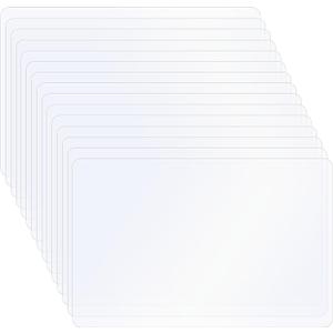 15 Pcs Flexible Plastic Cutting Mats, 17 x 11 Inch Clear Plastic Cutting Board Mats Wipeable Frosted Placemats for Kitchen, Cooking, Table, Writing