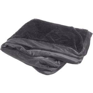 Furhaven Replacement Dog Bed Cover Plush & Velvet L Shaped Chaise, Machine Washable - Platinum Gray, Jumbo (X-Large)