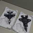 Double Fighter Jet Toy, F35 & F16 Diecast Planes with Lights & Sounds, Pull Back Military Airplane Toy Gift for Toddler,Kids, Boys