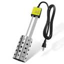 1500W Bucket Heater, Rust Proof Built in Temperature Controller Immersion Water Heater, Heats 5 Gallons of Water in Minutes with Auto Shutoff, for Home Outdoor Camping and Winter Job