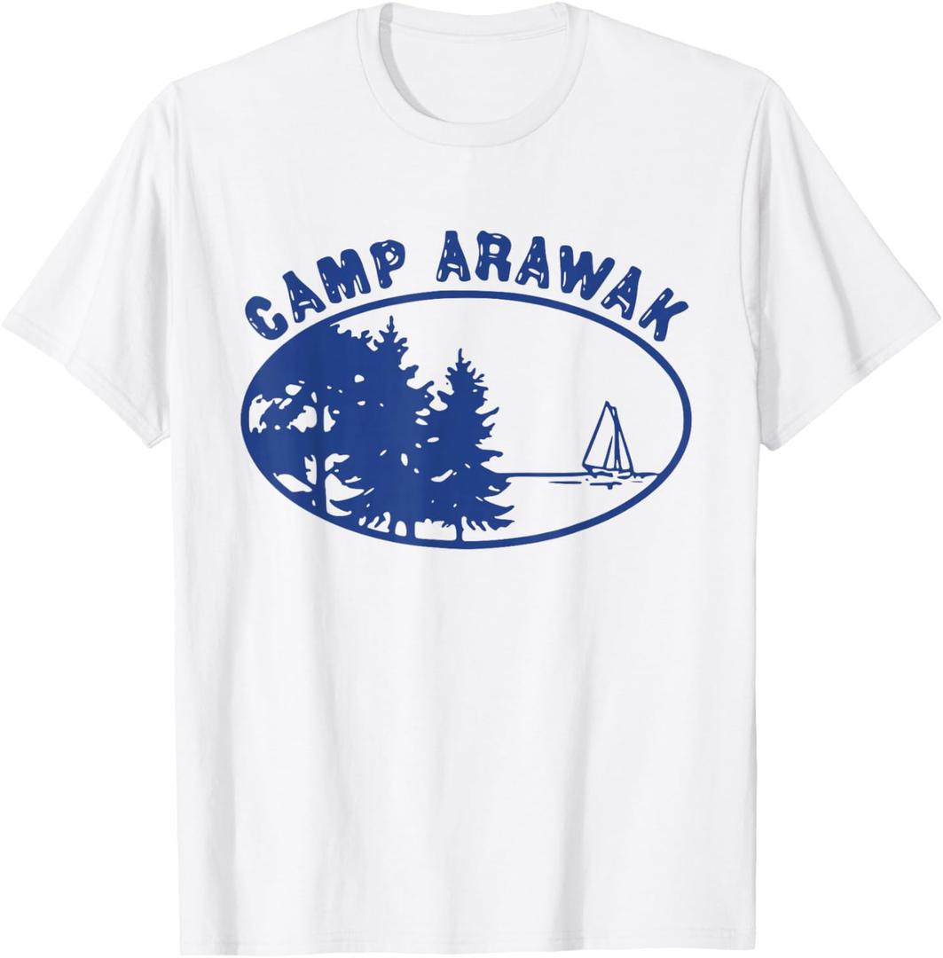 Camp Arawak Shirt Retro Summer Camp T-Shirt, L
