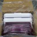 Delamu 2-Tier Multi-Purpose Bathroom Under Sink Organizers and Storage, Stackable Kitchen Pantry Organization, Pull Out Medicine Cabinet Organizer with Movable Dividers, Purple, 2 Pack