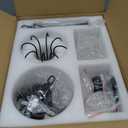 Modern Crystal Chandelier, Black Chandeliers for Dining Room Lighting Fixtures Hanging, Dining Light Fixtures Crystal Candle Pendant Light Fixtures for Bedroom Living Room Kitchen Island Foyer (H 23.6" x W 17.7")