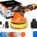 Saker Cordless Buffer Polisher, 6 Inch Fast Charging Portable Car Polishing Kit with 12V 2000mAh Battery, Polisher for Car Detailing Polishing Waxing