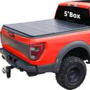 Hard Top Tri Fold tonneau Cover Compatible with 2016-2025 Toyota Tacoma 5ft Bed (60.5"), Alloy Steel and Fiberglass Made