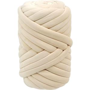Casaphoria Chunky Yarn for Hand & Arm Knitting, Super Soft Giant Yarn for DIY Blanket & Pillow (Beige, 2Lbs) (2-Pound)
