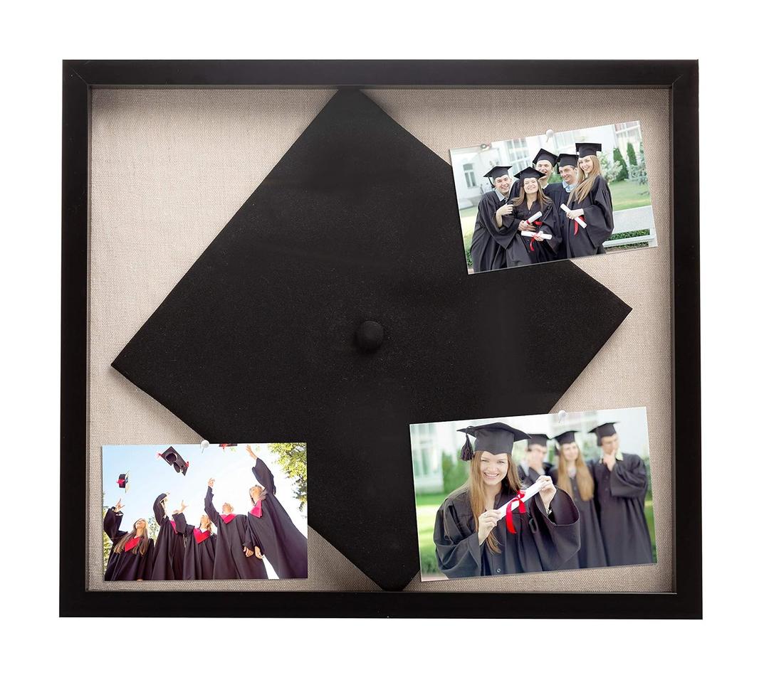 Kate & Milo Graduation Memories Frame, Grad Keepsake for Cap, Tassel, Photos, Graduation Shadowbox Wall Frame, Graduation Party Gifts