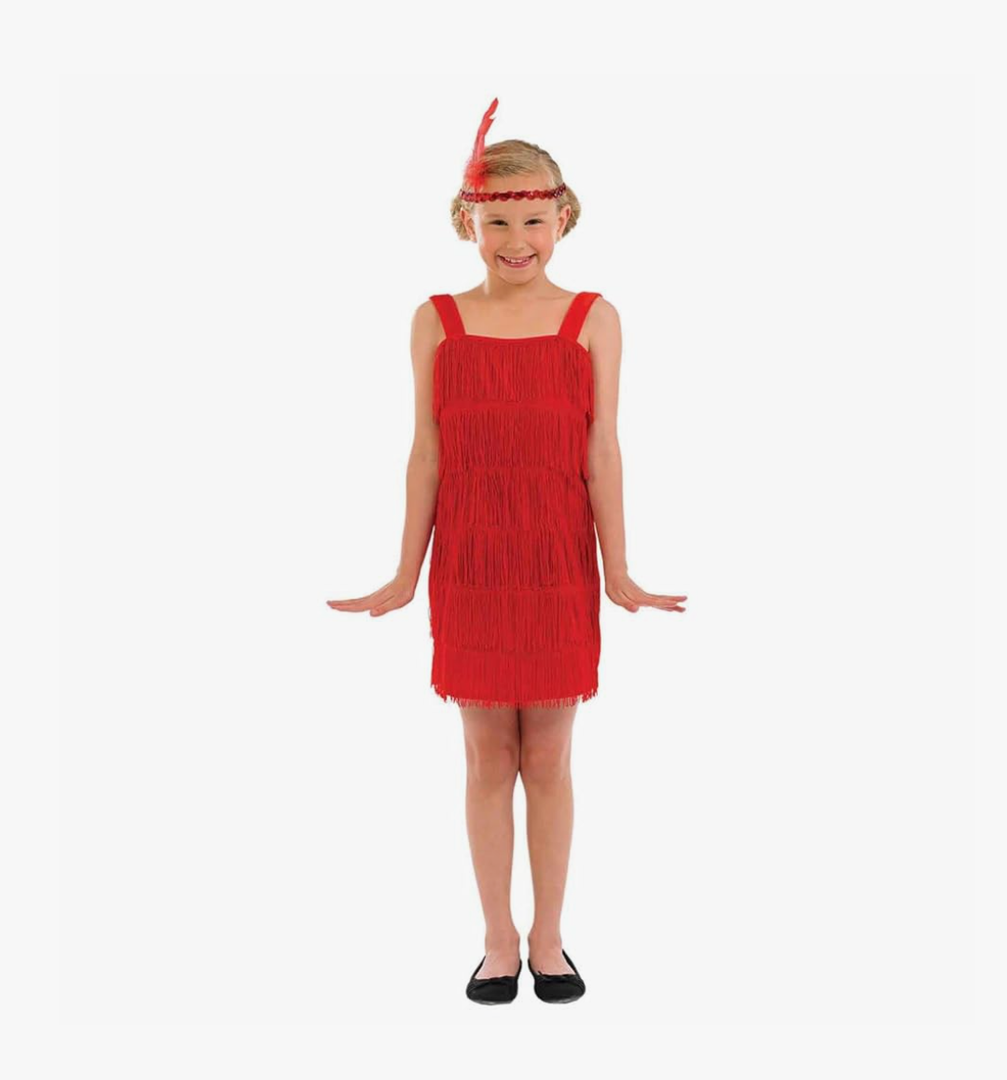 fun shack Flapper Dress Kids Costume Roaring 1920s 20s Halloween Costumes for Girls, Size XL