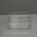 STORi SimpleSort 6-Piece Stackable Clear Drawer Organizer Set | 9" x 3" x 2" Rectangle Trays | Narrow Makeup Vanity Storage Bins and Office Desk Drawer Dividers | Made in USA