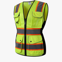 JKSafety Women Hi-Vis Reflective Safety Vest | Neon Color body Sewed Reflective Strips Breathable Lightweight ANSI Compliant, Size M