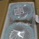 3 Cup Glass Meal Prep Containers With Turquoise Lids, Airtight 23oz glass Storage Container Set, Heat-Resistant BPA-Free for feeding the Southern Starter, Microwave, Dishwasher, Freezer Safe (4 Packs)