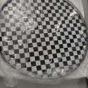 Checked Round Tray