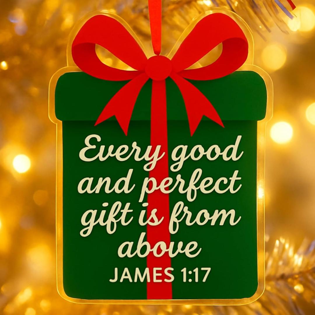 3 x Bible Verse Christmas Ornament, Scripture Stocking Stuffers, Inspirational Christian Decoration, Religious Gift Idea, Jesus Lover, for Mom, Friend, Women, Bible Study, Sunday School