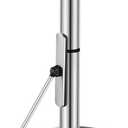 AIDEA Paper Towel Holder Countertop, One-Handed Operation Paper Towel Holder Stand for Kitchen and Bathroom, Spring Arm for Easy Tear, Stainless Steel Paper Towel Dispenser with Weighted Base, Silver