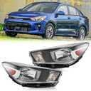 TODO Halogen Headlights compatible with 2018-2023 Kia Rio Pair Assembly