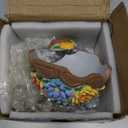 LESES Ashtray, Outdoor Ashtray with Lid Smokeless Waterproof Ash Tray with Cute Turtle Decor, Resin Ashtrays for Cigarettes Home Office, Porch Patio Decorations Indoor