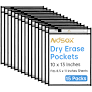 Ndsox 14 Packs Oversized Dry Erase Pockets Reusable Plastic Sleeves Clear Job Ticket Holders Heavy Duty Transparent Hanging Sheet Protectors for Teacher Classroom School Office Work Warehouse, Black