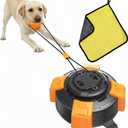 Suction Cup Dog Toy & Chew Toy for Aggressive Chewers - Interactive Tug of War Toy with Steel Rope for Large & Medium Dogs, Unbreakable Pull Toy for Mental Stimulation & Boredom Relief