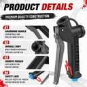 Threlaco 2 Pcs Heavy Duty Soft Wash Spray Gun – 18 GPM 365 PSI Sprayer with 1/2" NPT, Trigger Handle for Pressure Washing, Roof Cleaning, Concrete & Agricultural Use (Black)