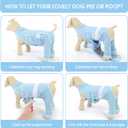 KOESON Soft Dog Recovery Suit for Back Legs, Adjustable Dog Surgery Recovery Suit with Durable Hook &Loop, Puppy Rear Leg Sleeve to Stop Licking, Surgery Onesie for Small Dogs Female Male, XS