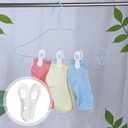 SHENLIU 100 Pack Multi-Purpose Hanger Clips for Hangers, 2.75 Inch White Plastic Clothing Clips for Skirt Pant Hangers Ideal for Jeans, Skirts, Sweaters & Pant