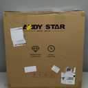 ANDY STAR 24 Inch Outdoor Clocks Waterproof,Large Outdoor Wall Clocks for Patio with Thermometer Combo, Silent Weatherproof Illuminated Metal Clock Battery Operated with Thermometer&Hygrometer, Bronze