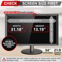34 Inch 21:9 Privacy Screen Filter for Ultrawide Curved Monitor | Computer Privacy Shield | Anti-Glare | Anti Blue Light Filter Protector