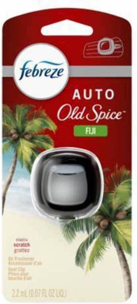 Febreze Car Vent Clip Air Freshener, Odor Eliminator for Up to 30 Days Freshness, 8 Count (Pack of 1) Clip, Fiji