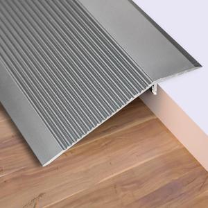 Aluminum Floor Transition Strip - 36 Inch Ramp Reducer for Doorways & Wheelchair Access - Suitable for Thresholds Under 1.6 Inch (Gray)