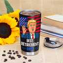 Best Retirement Gifts for Men, Happy Retirement Tumbler - Funny Retired Gifts for Men, Coworker Leaving Farewell Going Away Gift for Coworkers Friends, 20 OZ Stainless Steel Insulated Coffee Cup