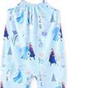 Disney Frozen Elsa Princess Minnie Stitch Marie Girls Romper with Bow Tie Strap and Headband Cute Jumpsuit for Baby & Toddler (4-5T)