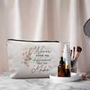 Thank You Gifts Makeup Bag, Never Forget the Difference You Make Cosmetic Bags for Women, Appreciation Farewell Gifts for Coworkers Makeup Zipper Pouch