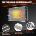 Engine Coolant Radiator Fit for Nissan Altima 2007-2018 2.5L 3.5L & Maxima 2009-2019 3.5L V6, Direct Fit Aluminum Radiator Automatic Transmission Replacement 21460JA00A CU2988
